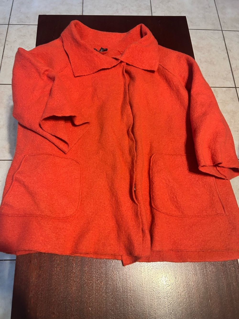 Eileen Fisher Vibrant Orange Wool Layer